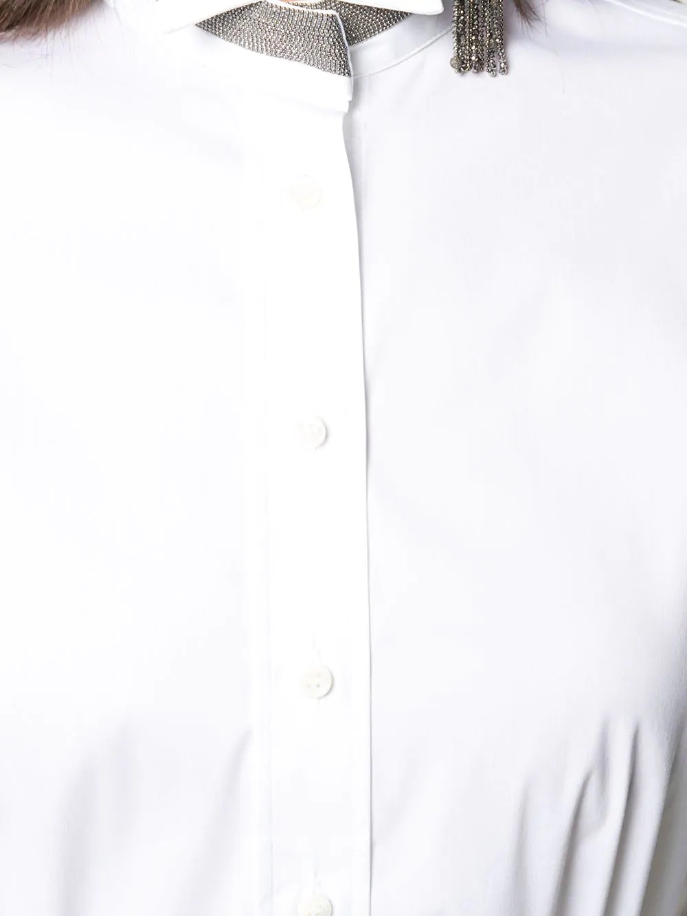 plain tuxedo collar shirt - 5