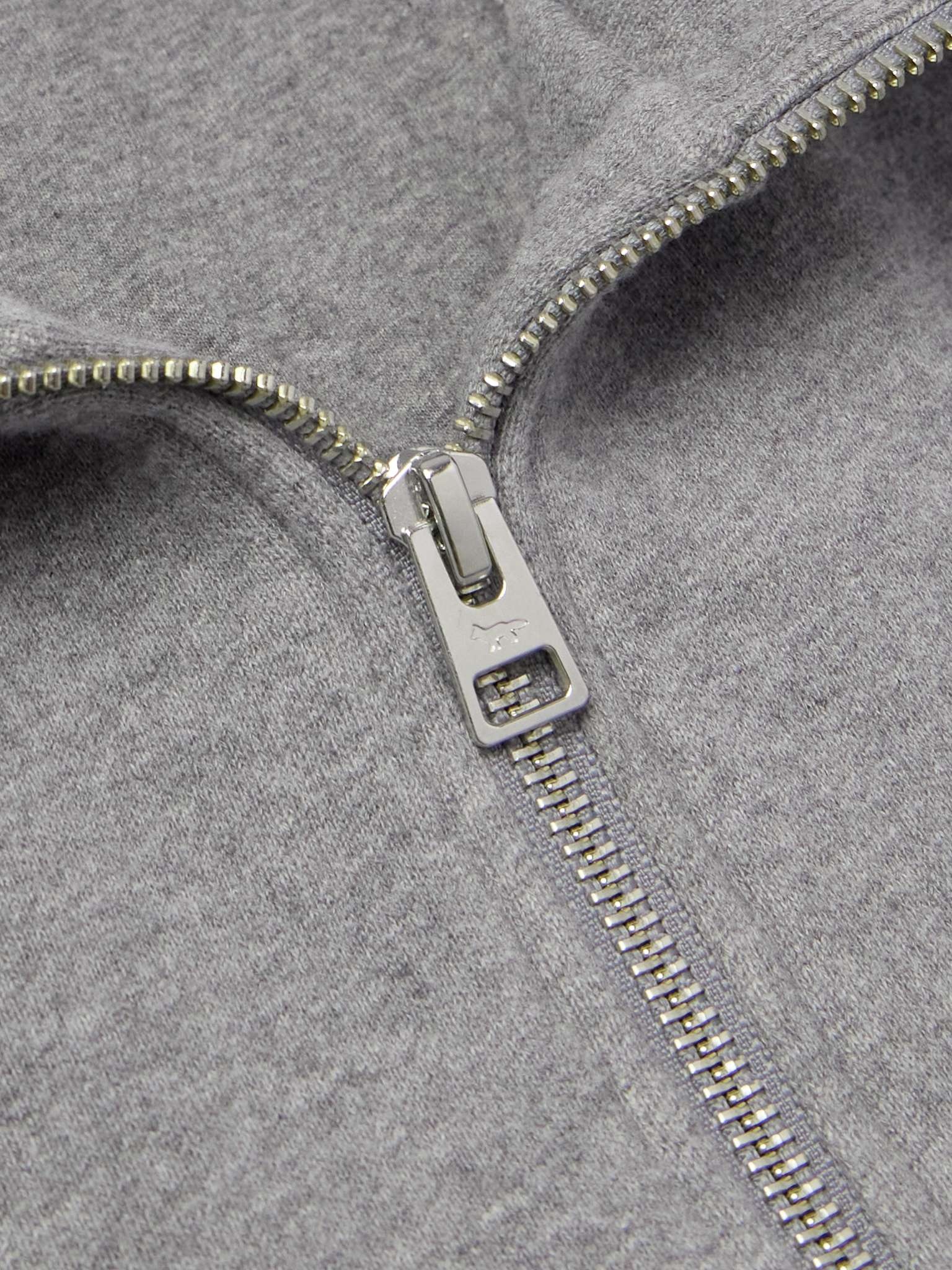 Logo-Appliquéd Cotton-Jersey Half-Zip Sweatshirt - 4