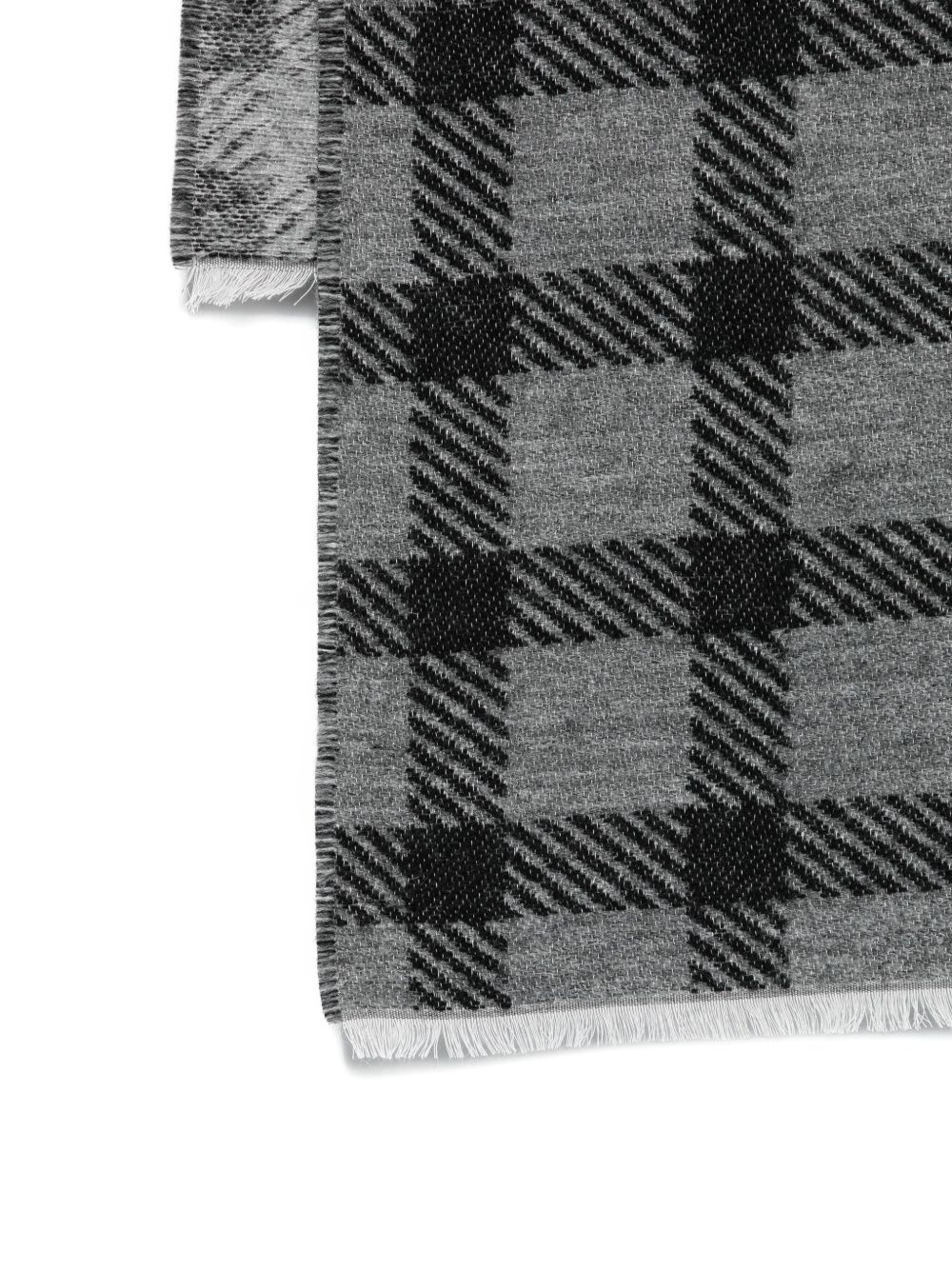 check-pattern logo scarf - 3