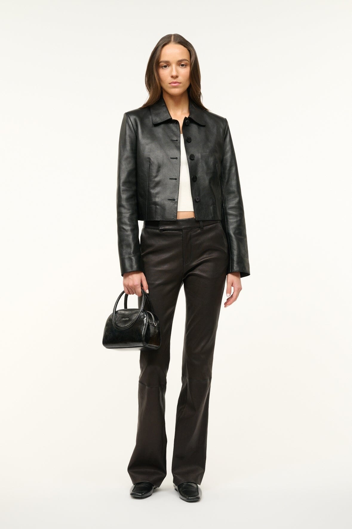 STAUD LEATHER MARINO JACKET BLACK - 4