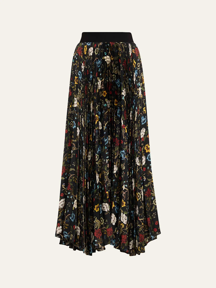 Tapestry Trails Katz Asymmetric Pleated Maxi Skirt - 1