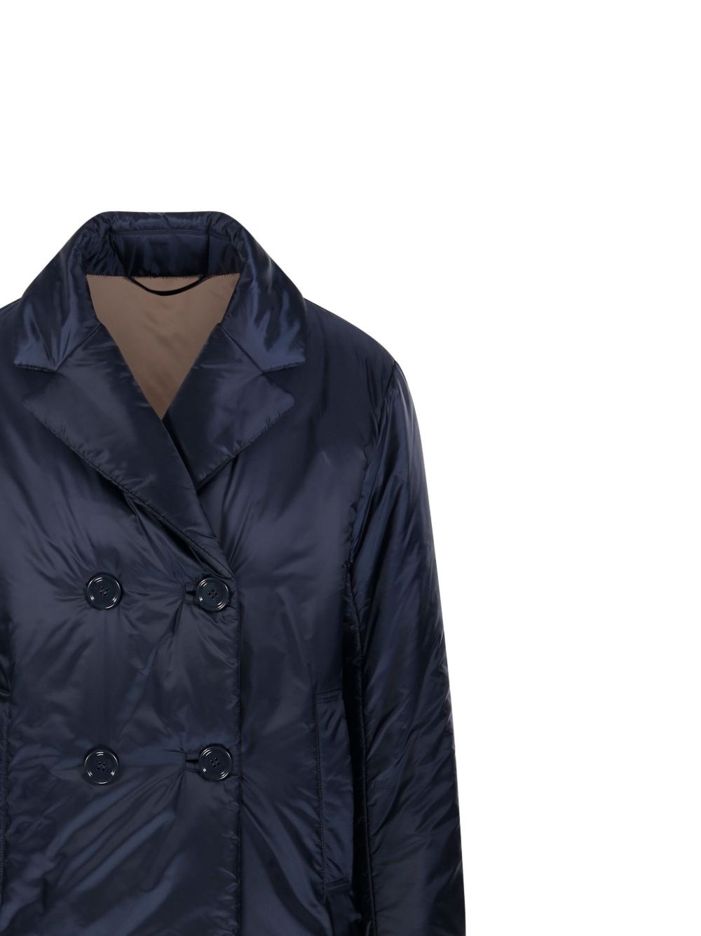 double-breasted padded coat - 4