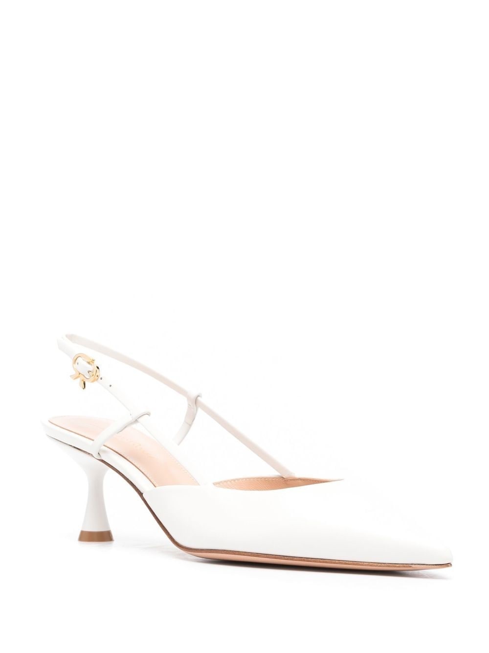 point toe slingback leather pumps - 2