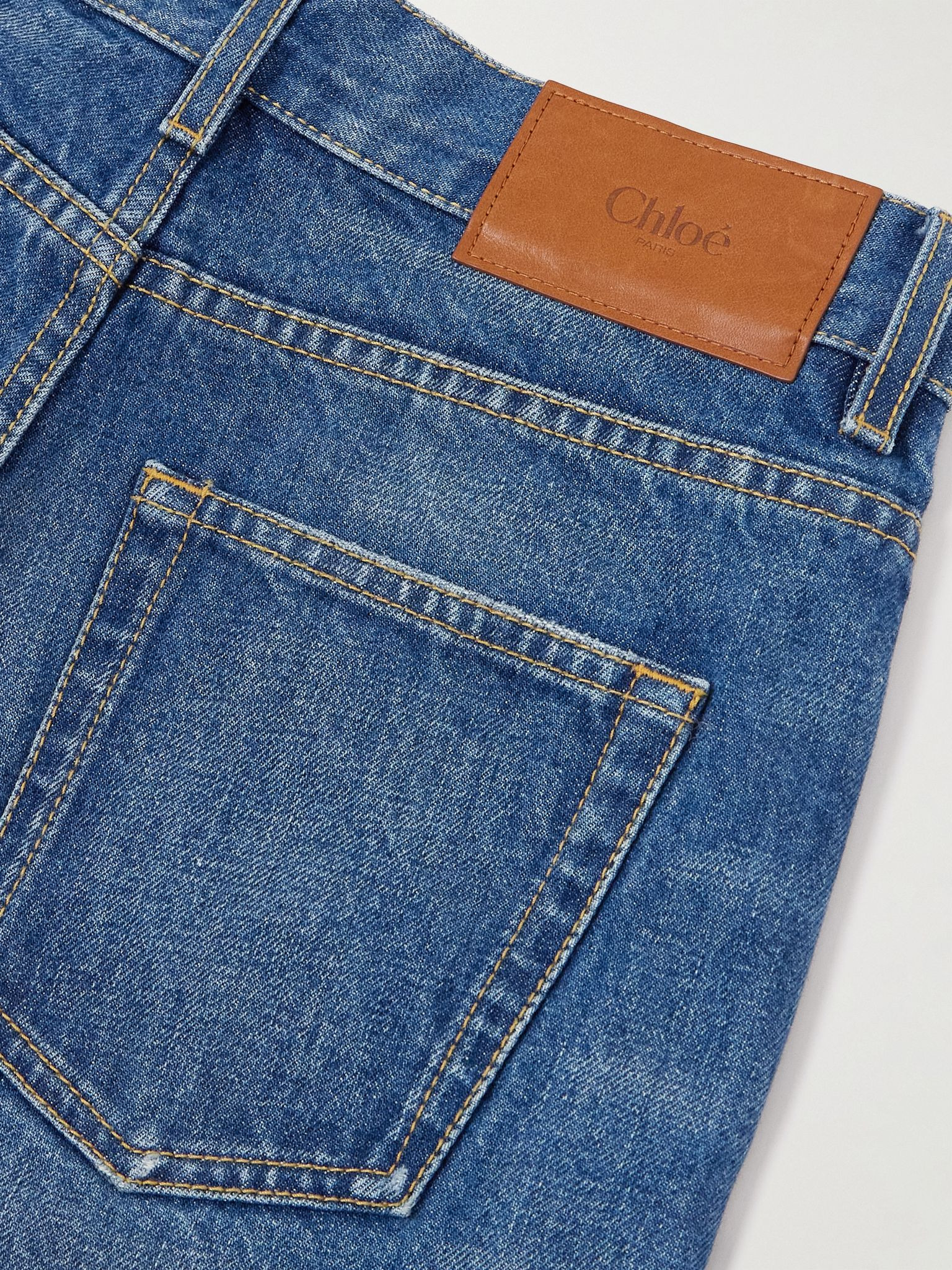 High-rise wide-leg jeans Mid denim - 6