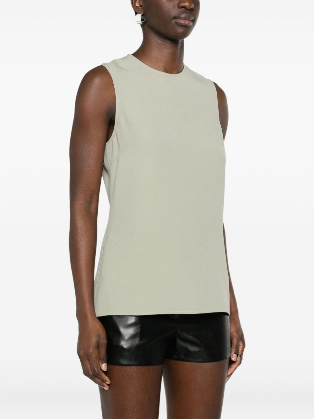 crew-neck cady tank top - 3