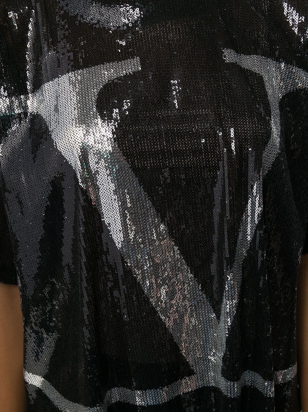 sequin-detail VLOGO T-shirt - 5