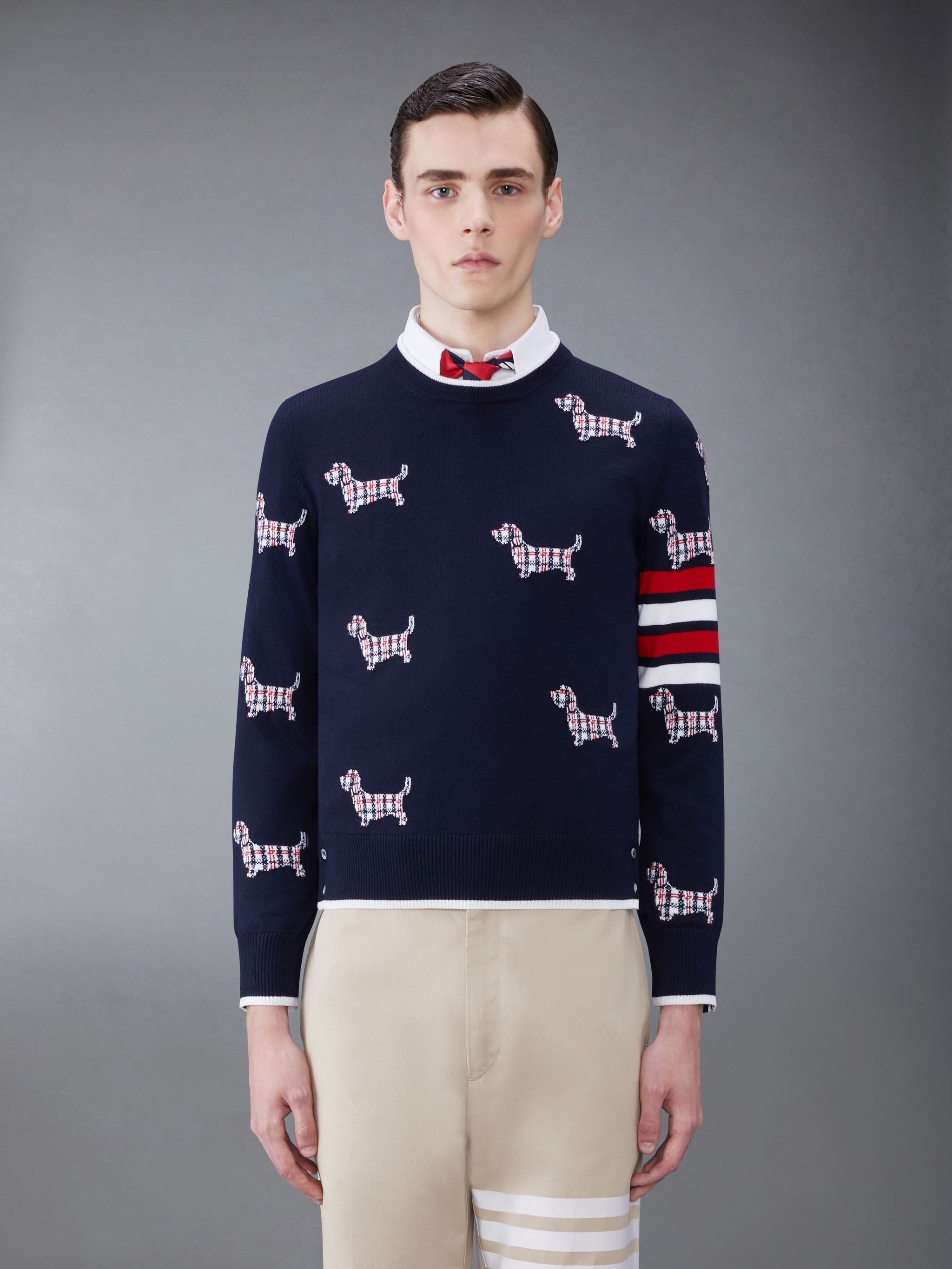 Wool 4-Bar Relaxed Hector Pullover - 1