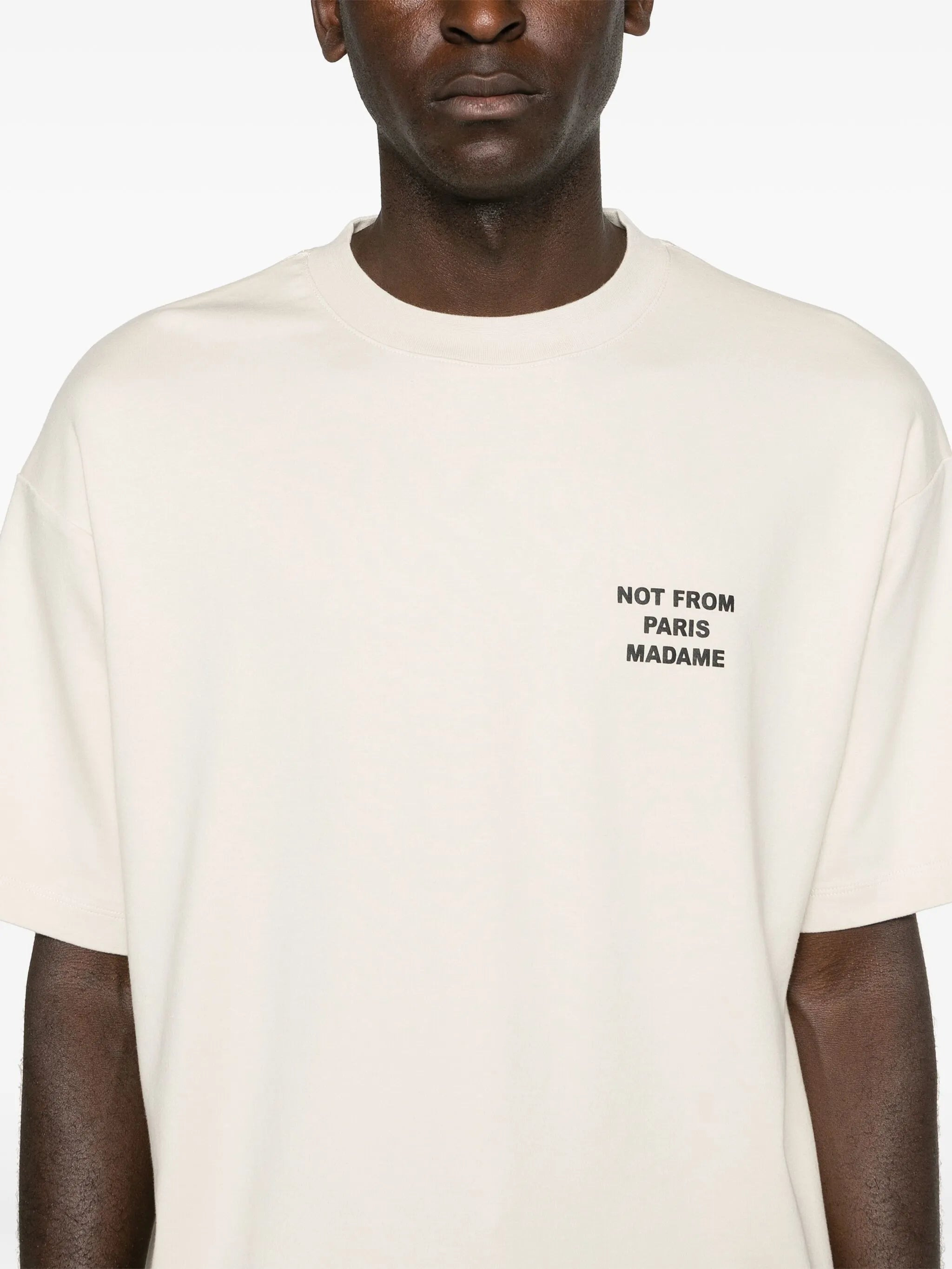 Drole De Monsieur Slogan-print Cotton T-shirt - 3