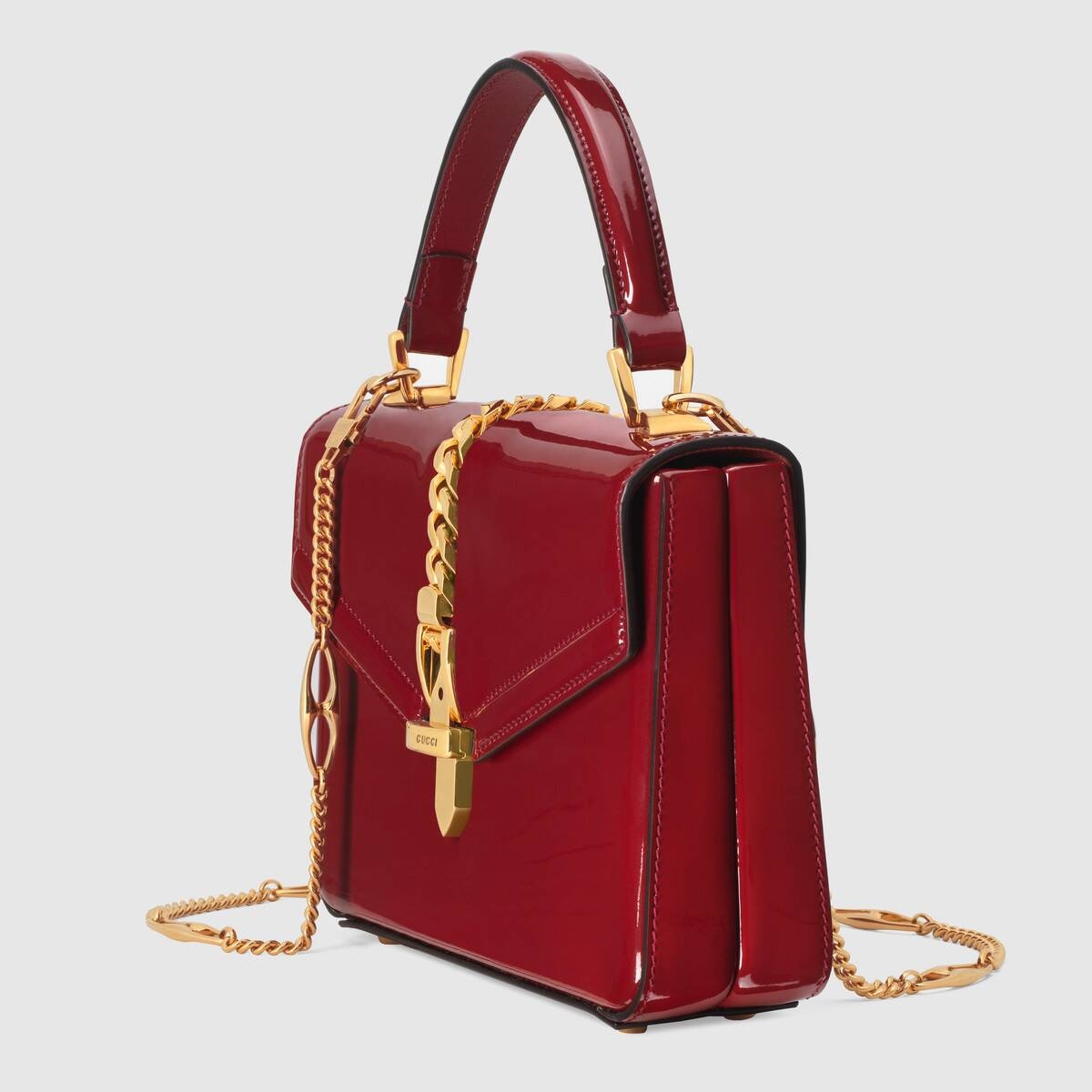 Sylvie 1969 patent leather mini top handle bag - 2