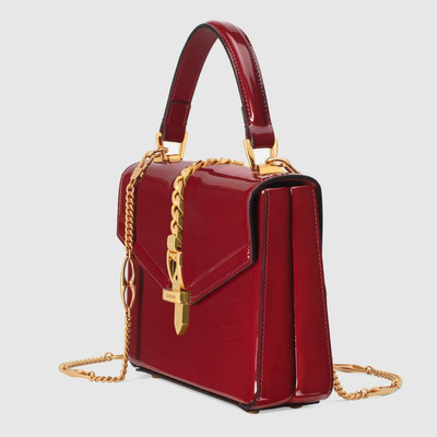 GUCCI Sylvie 1969 patent leather mini top handle bag outlook