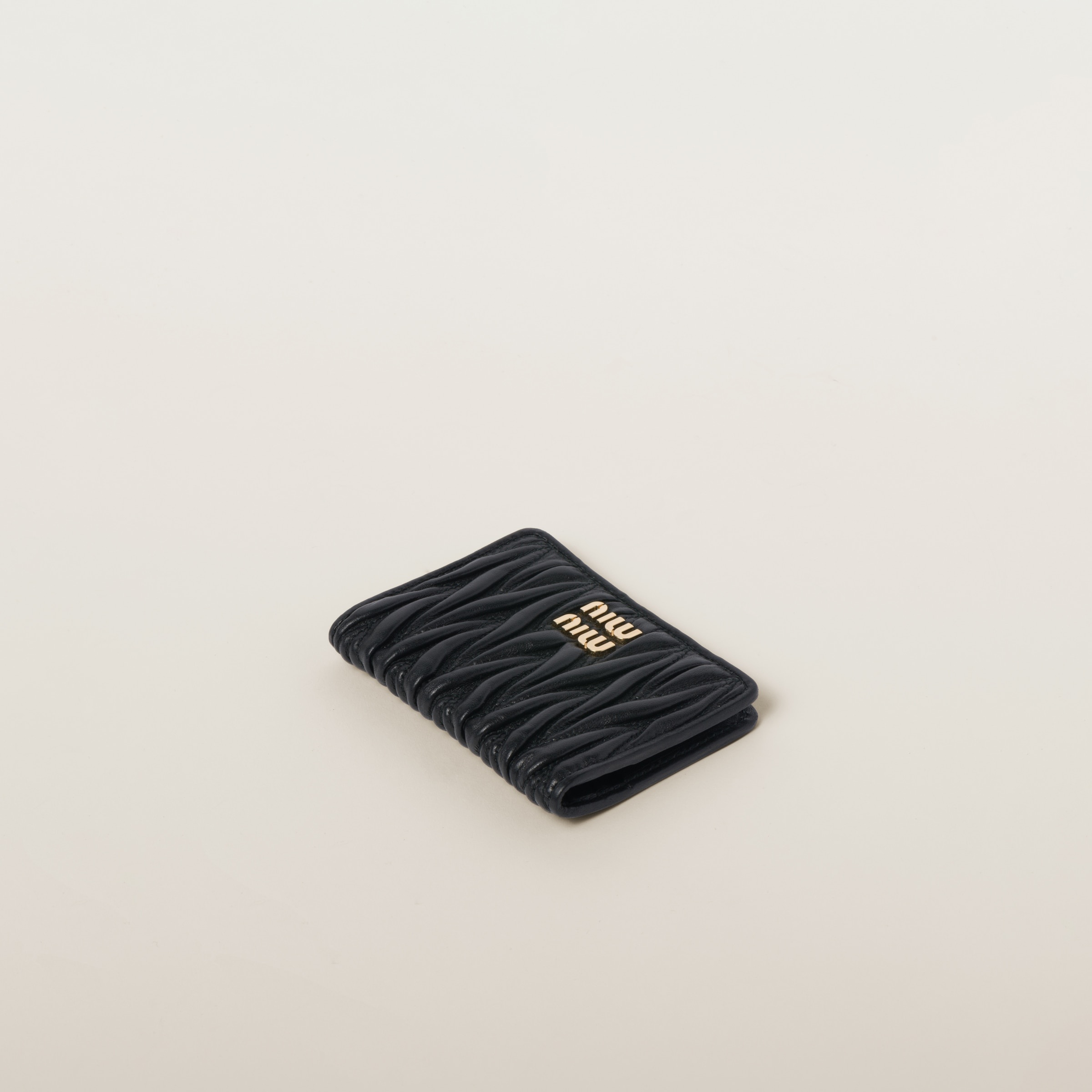 Matelassé nappa leather card holder - 4
