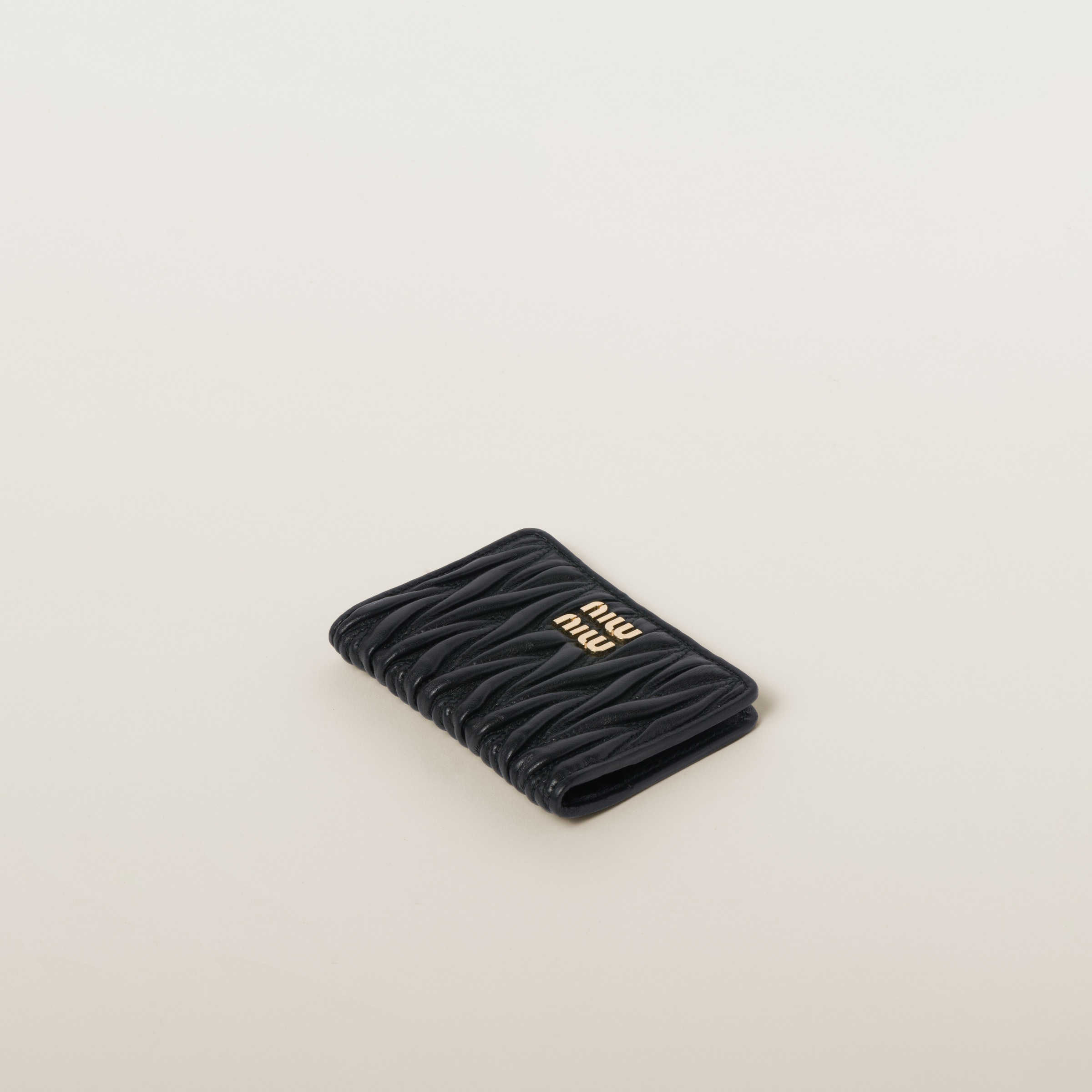 Miu Miu Matelassé nappa leather card holder | REVERSIBLE 