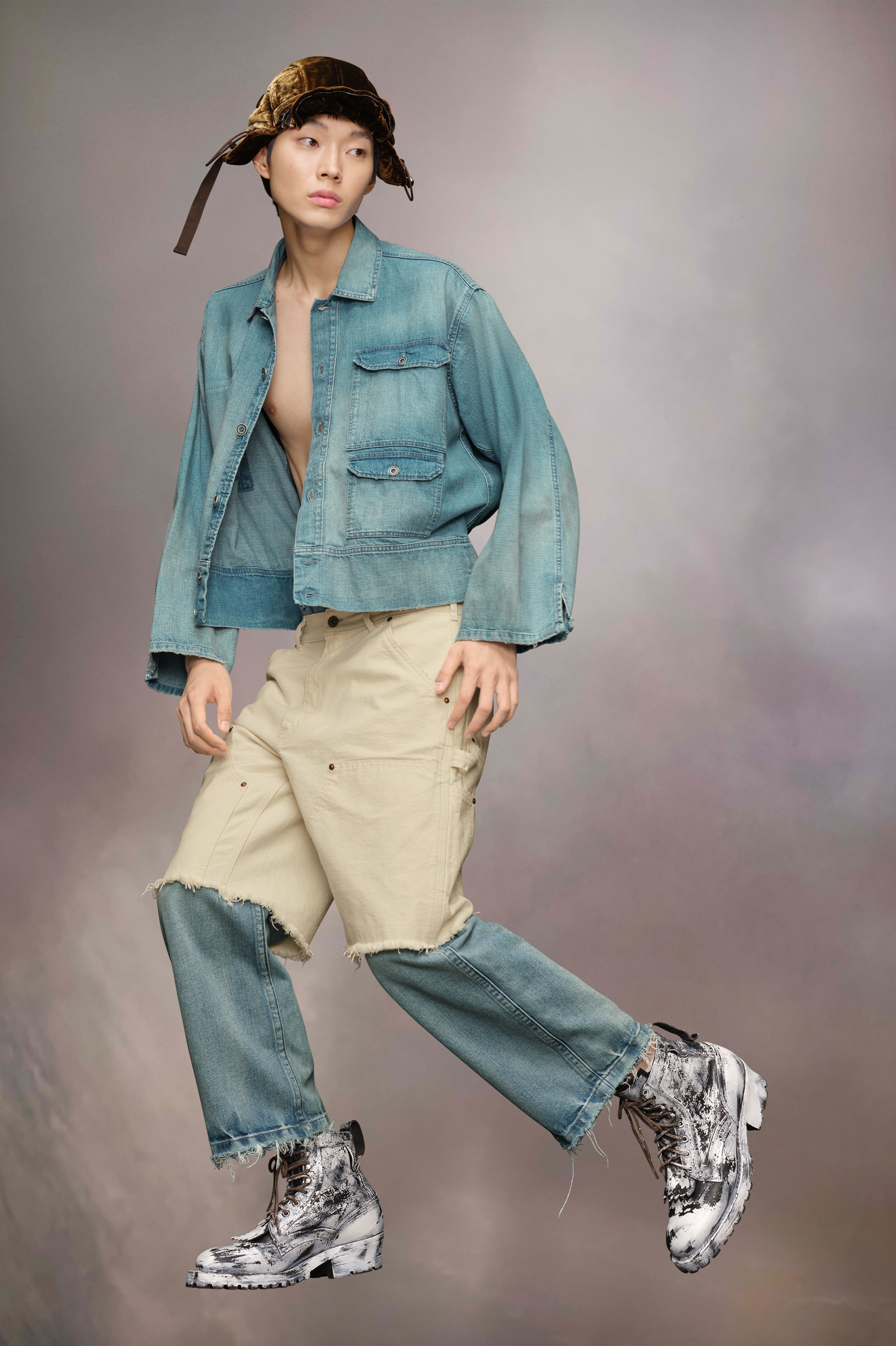Denim caban jacket - 4