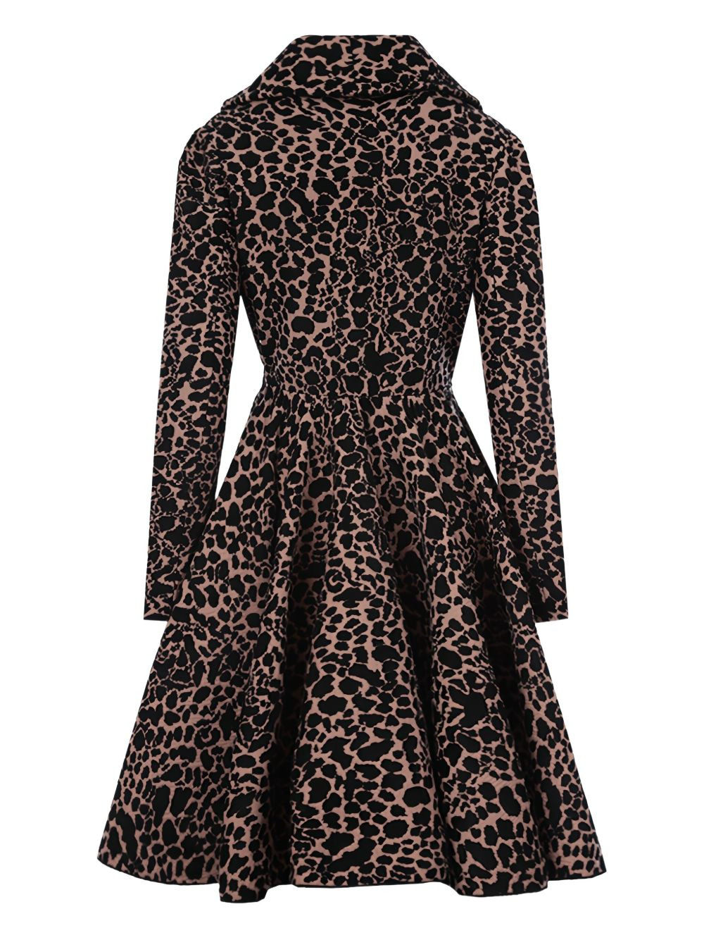 panther-pattern single-breasted coat - 2