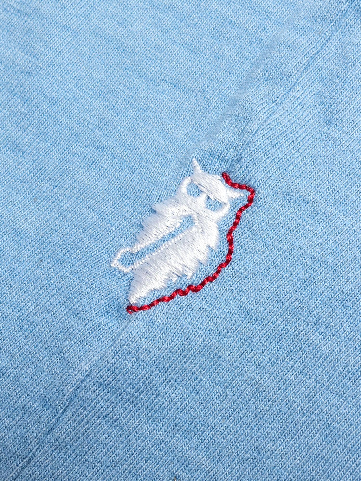 Yarn Dyed T-Shirt in Pale Indigo - 2
