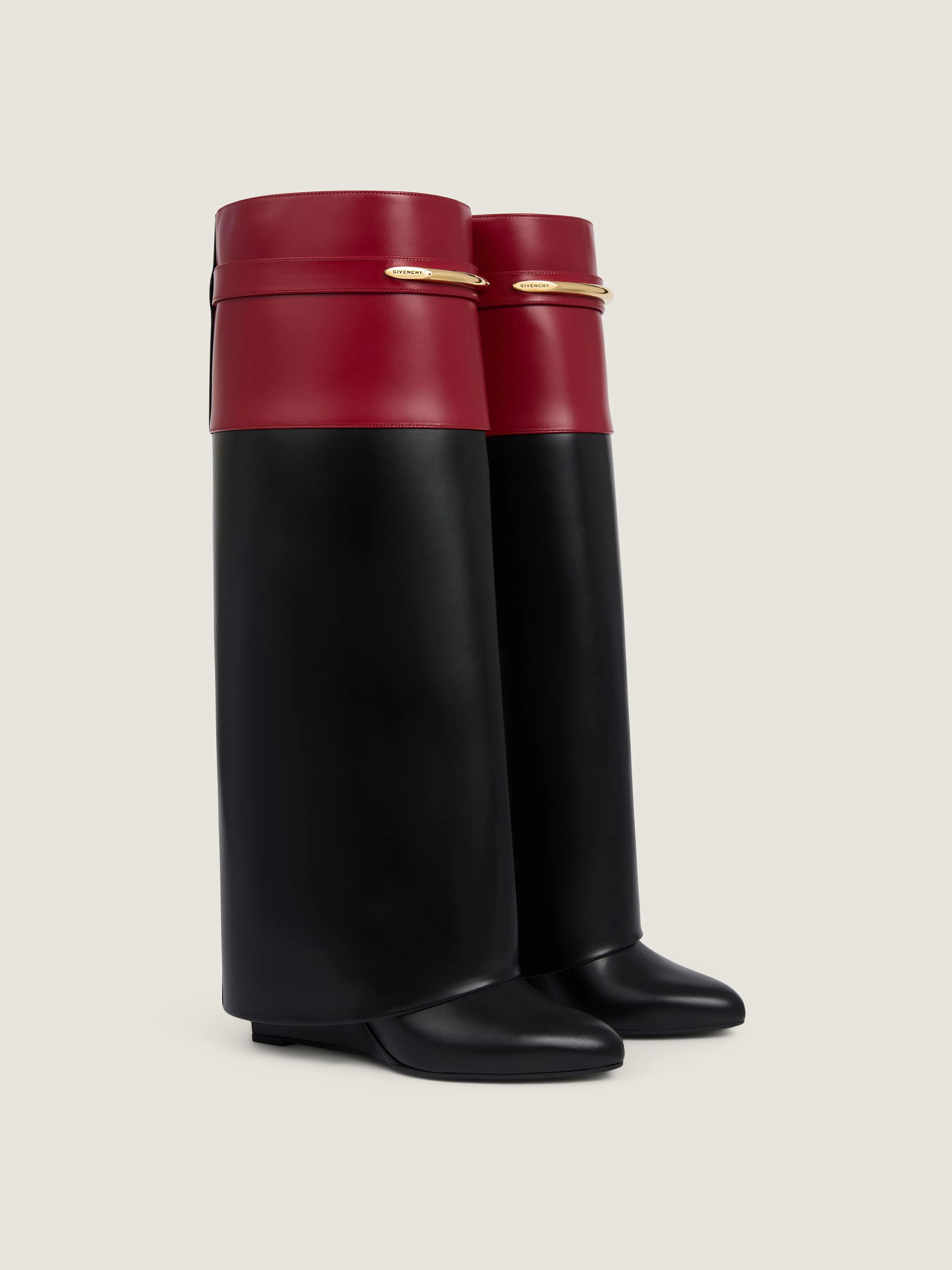 SHARK PINCH BICOLOR BOOTS IN LEATHER - 1