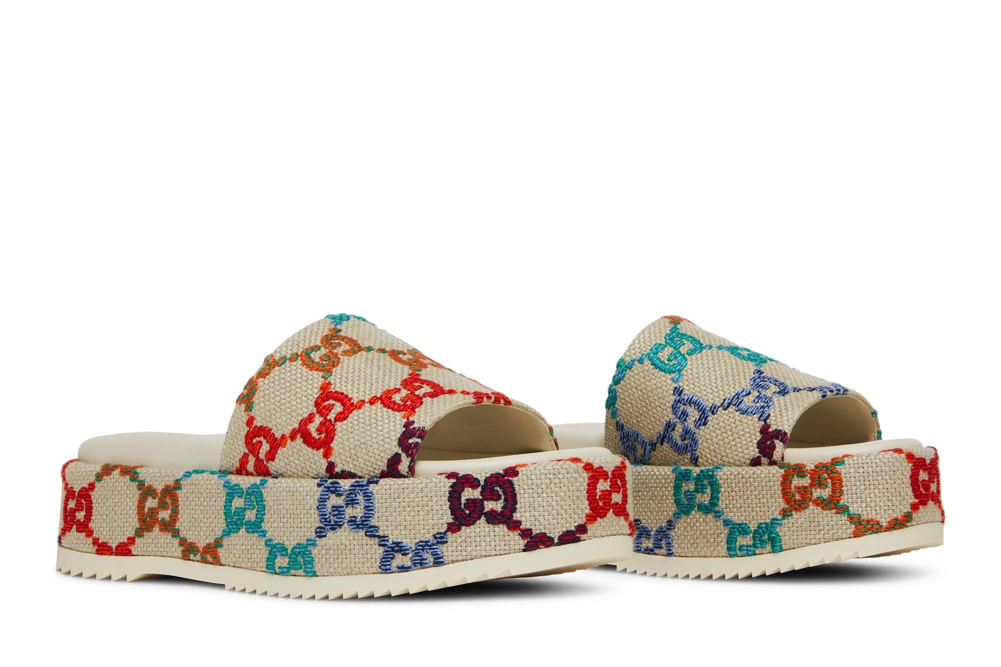 Gucci Wmns Platform Sandal 'White Multi' - 8