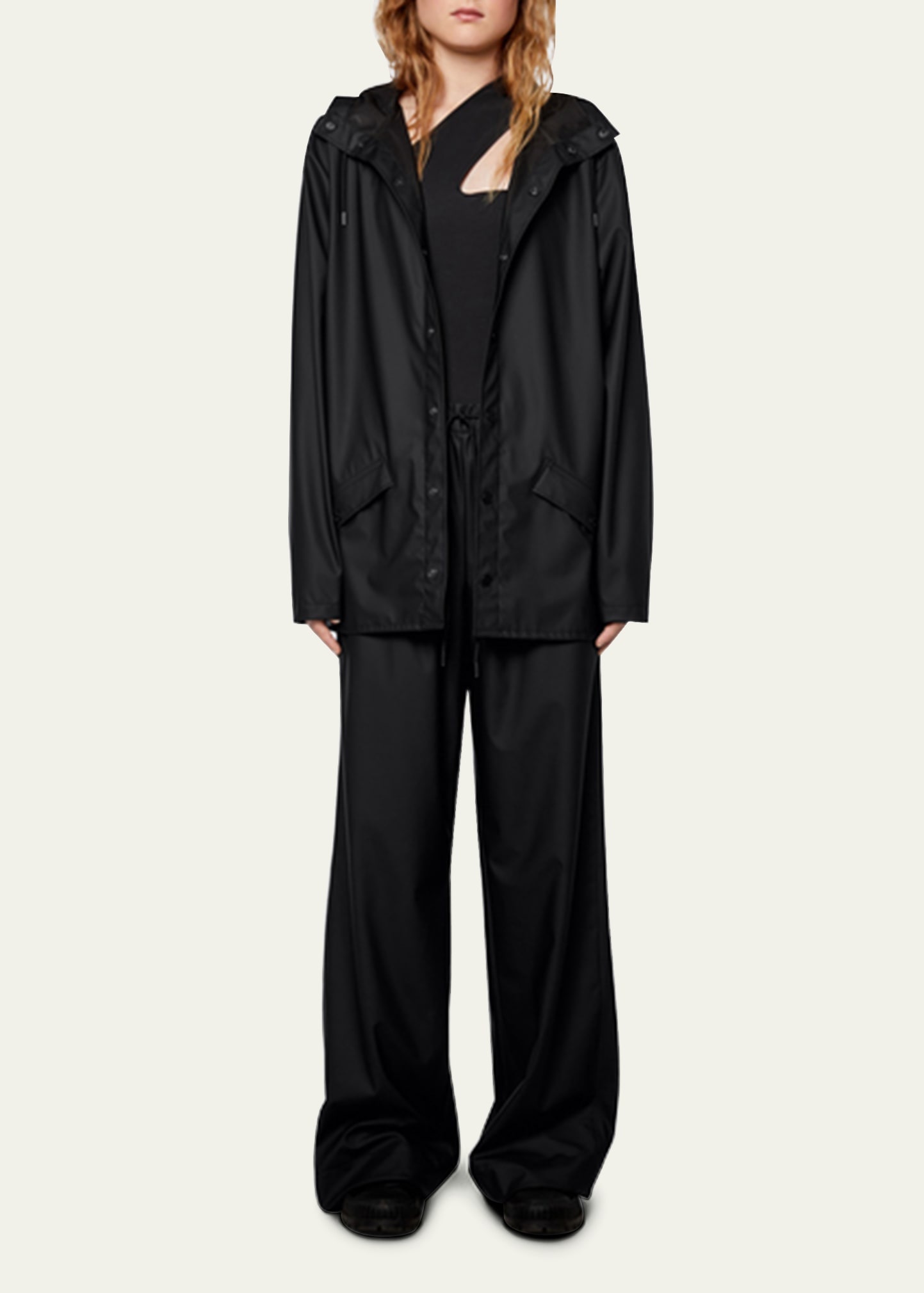 Snap-Front Hooded Jacket - 2