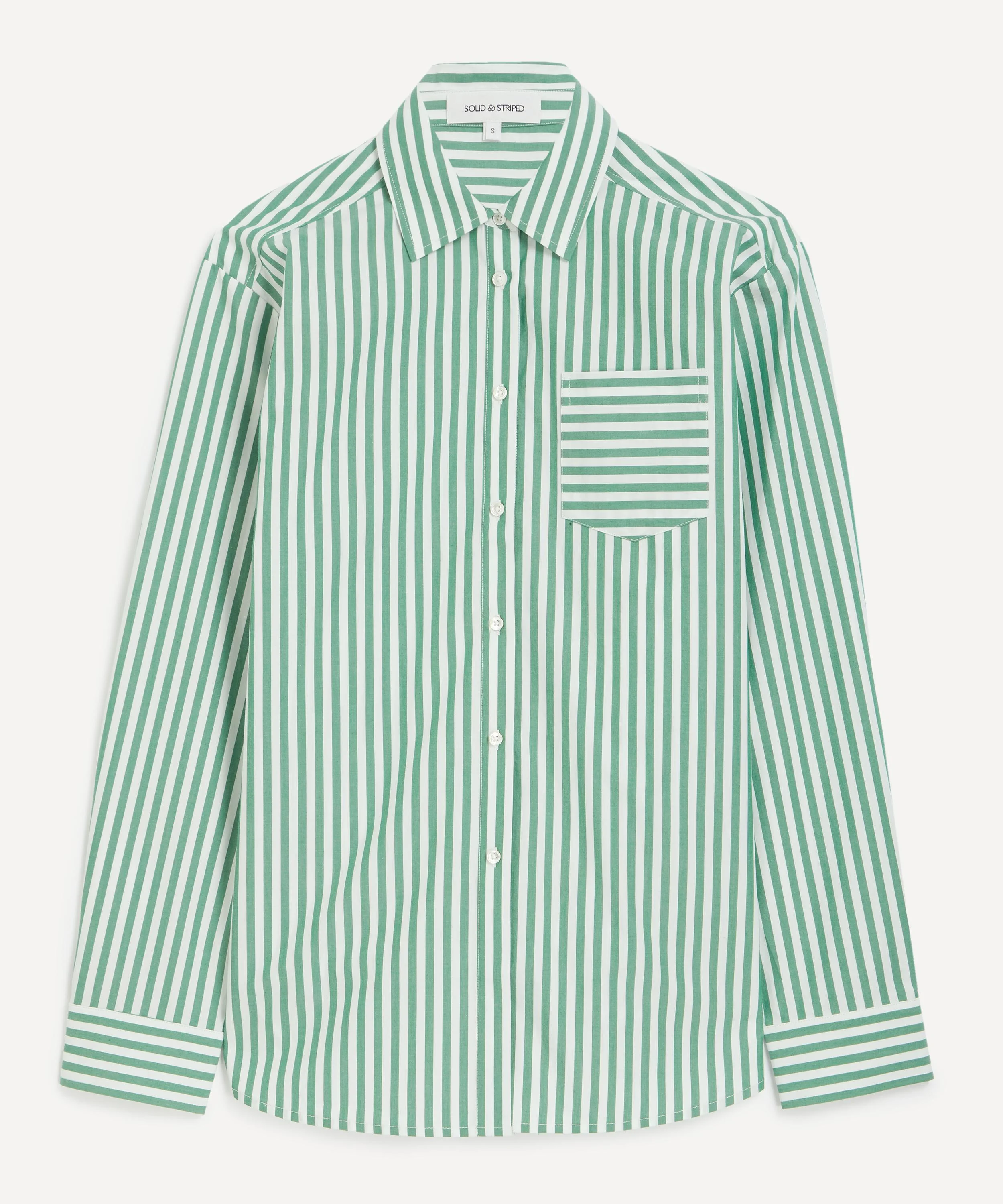 Green-White Stripe Avril Button-Down Shirt - 1