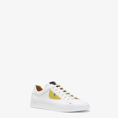 FENDI White leather low-tops outlook