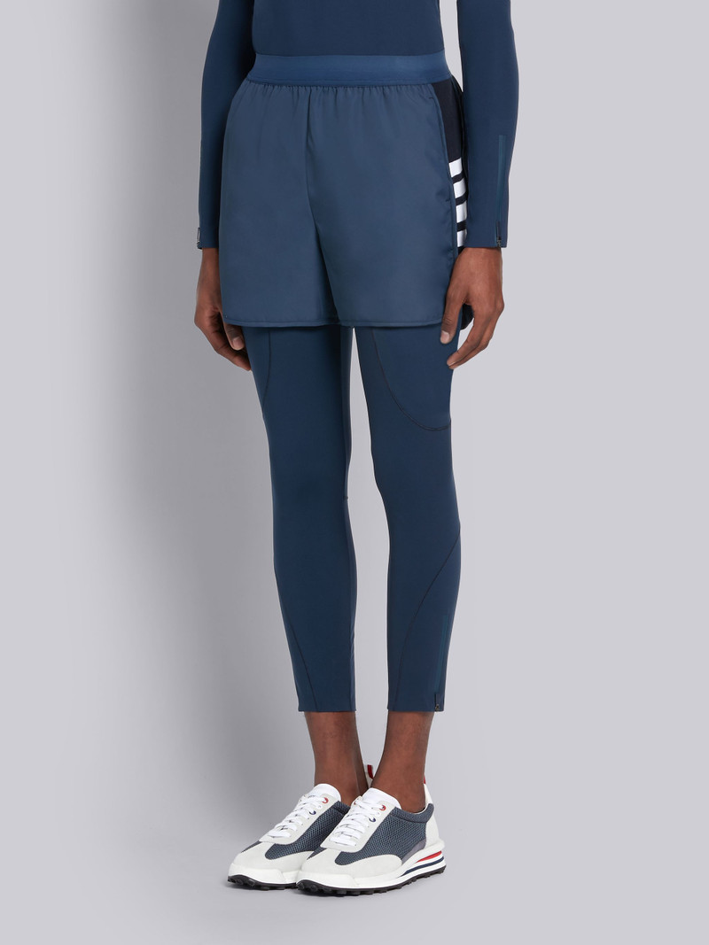 Thom Browne Navy Flyweight Tech 4-Bar Running Shorts outlook