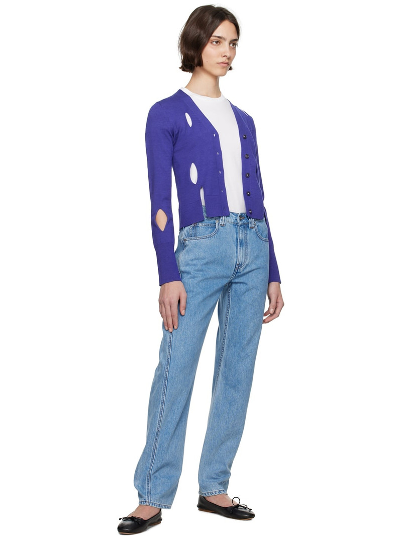 JW Anderson Blue Twisted Slim Leg Denim Jeans outlook