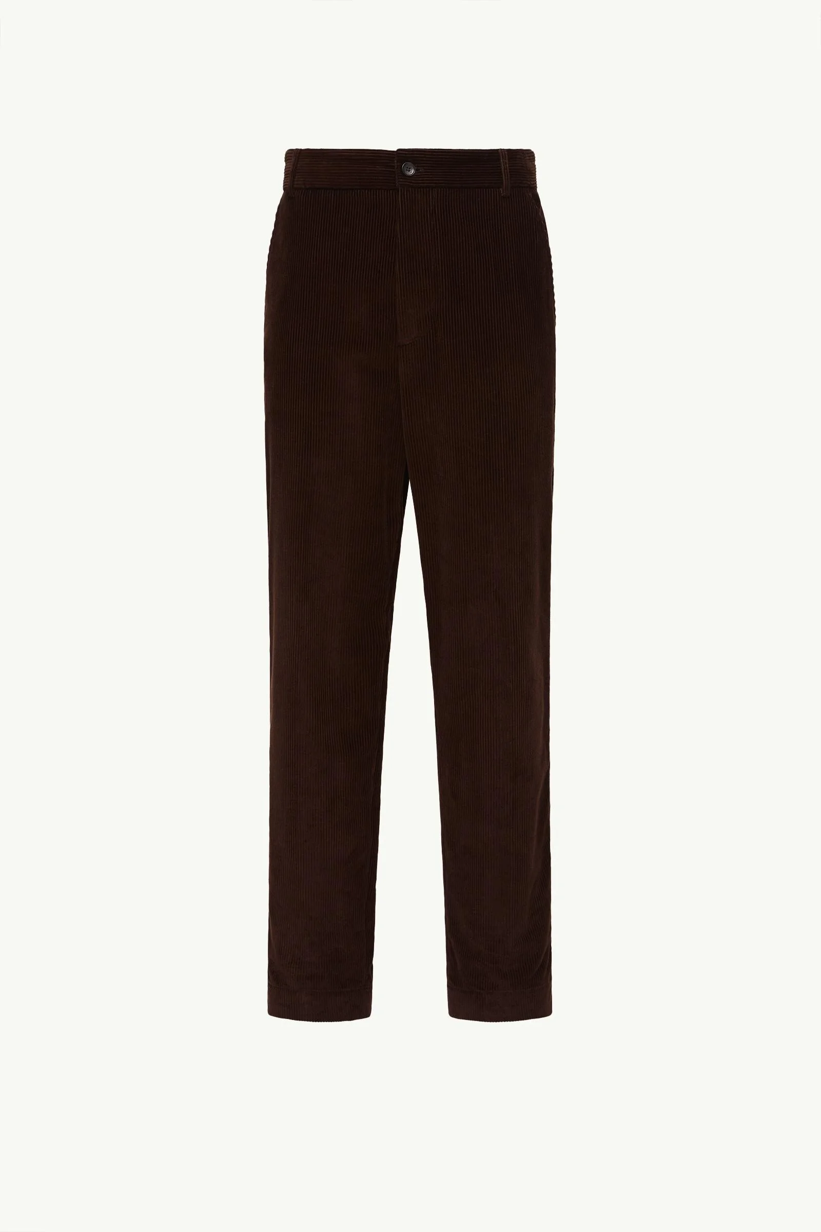 Leather Logo Corduroy Pants - 1