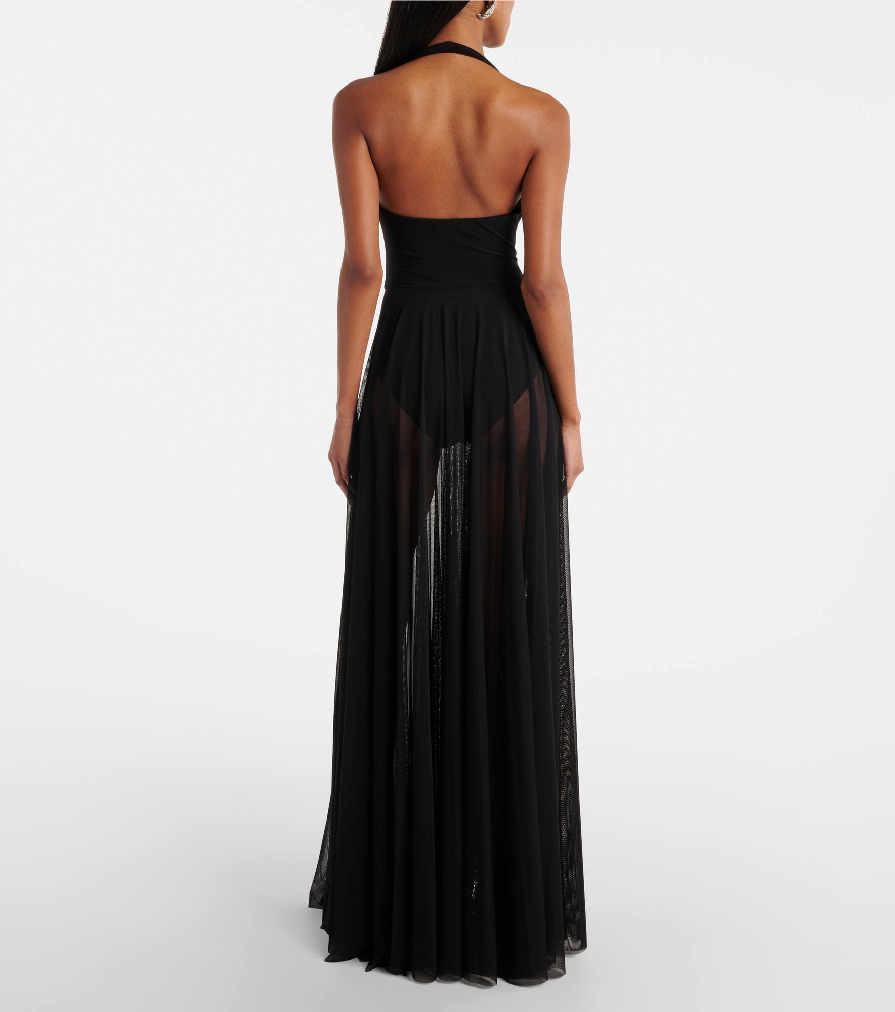 Cayla draped mesh maxi dress - 3