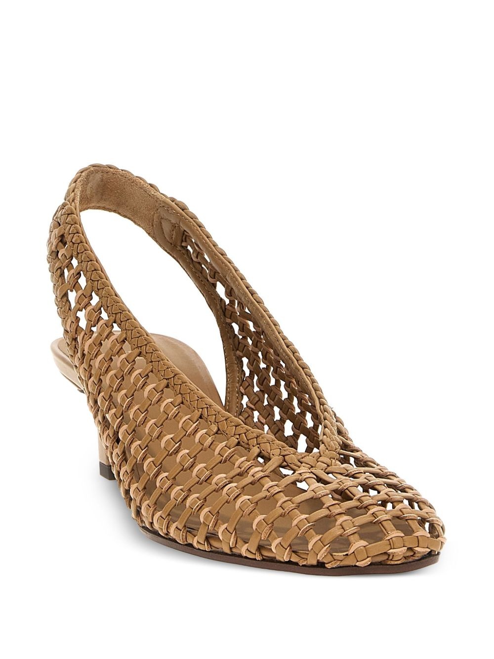 46mm woven slingback pumps - 2