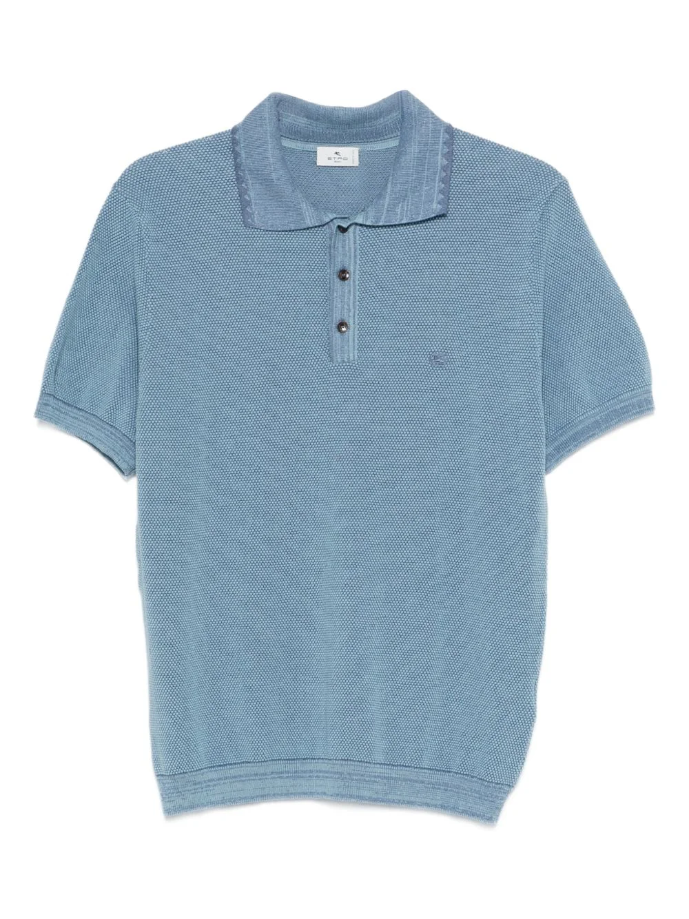 textured-knit polo shirt - 1