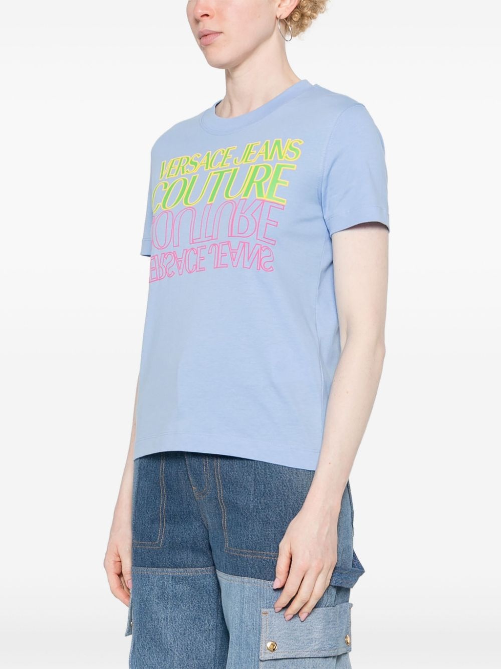logo-print cotton T-shirt - 3