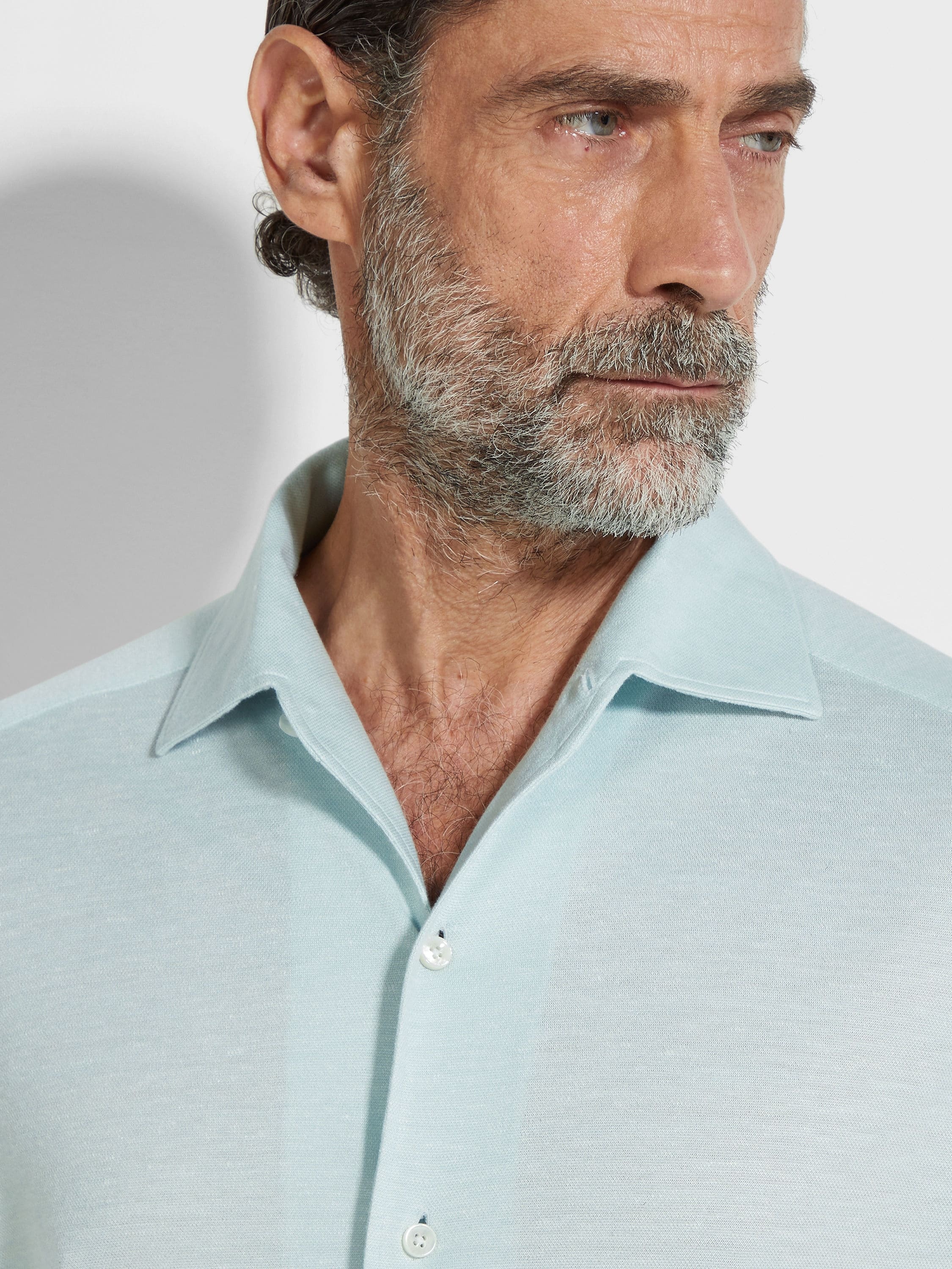 SILK AND LINEN BLEND SHIRT - 3