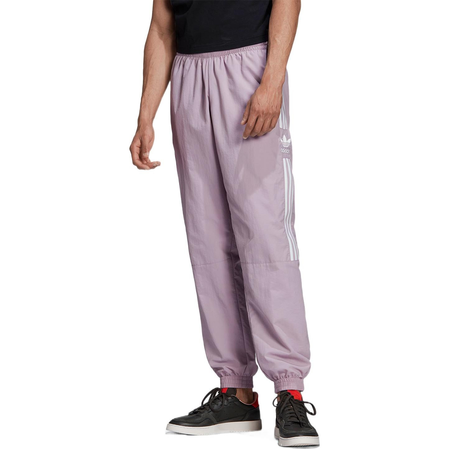Men's adidas originals Solid Color Stripe Logo Straight Bundle Feet Sports Pants/Trousers/Joggers Pi - 3