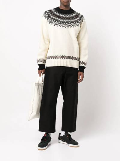 Junya Watanabe MAN fair isle knit jumper outlook