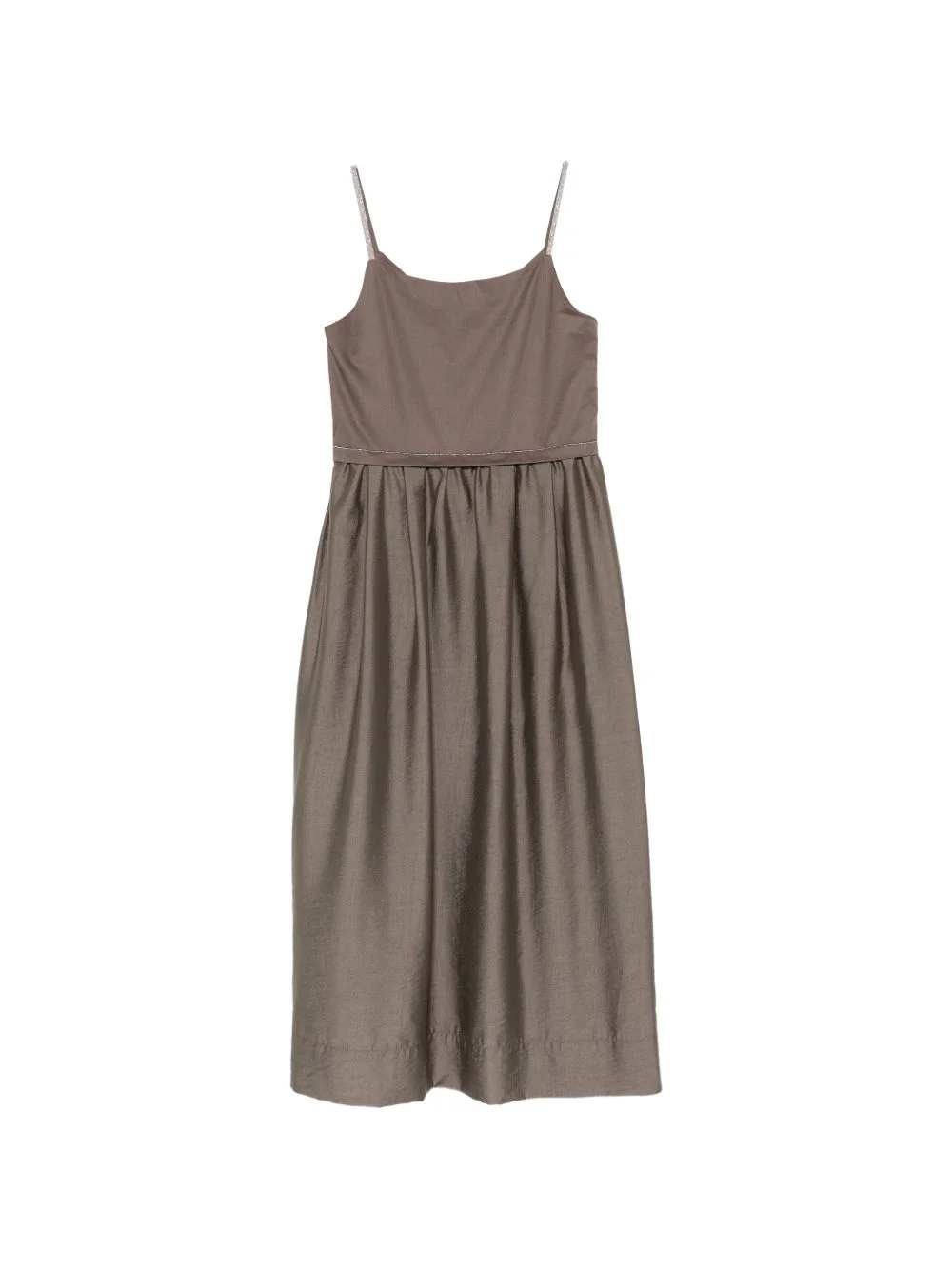 monili-chain sleeveless midi dress - 1