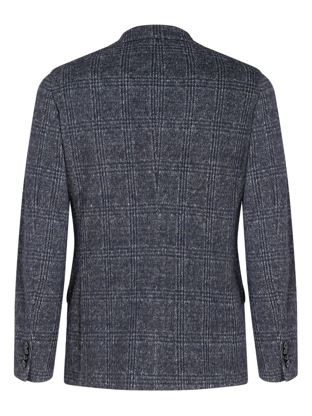 checked single-breasted blazer - 5