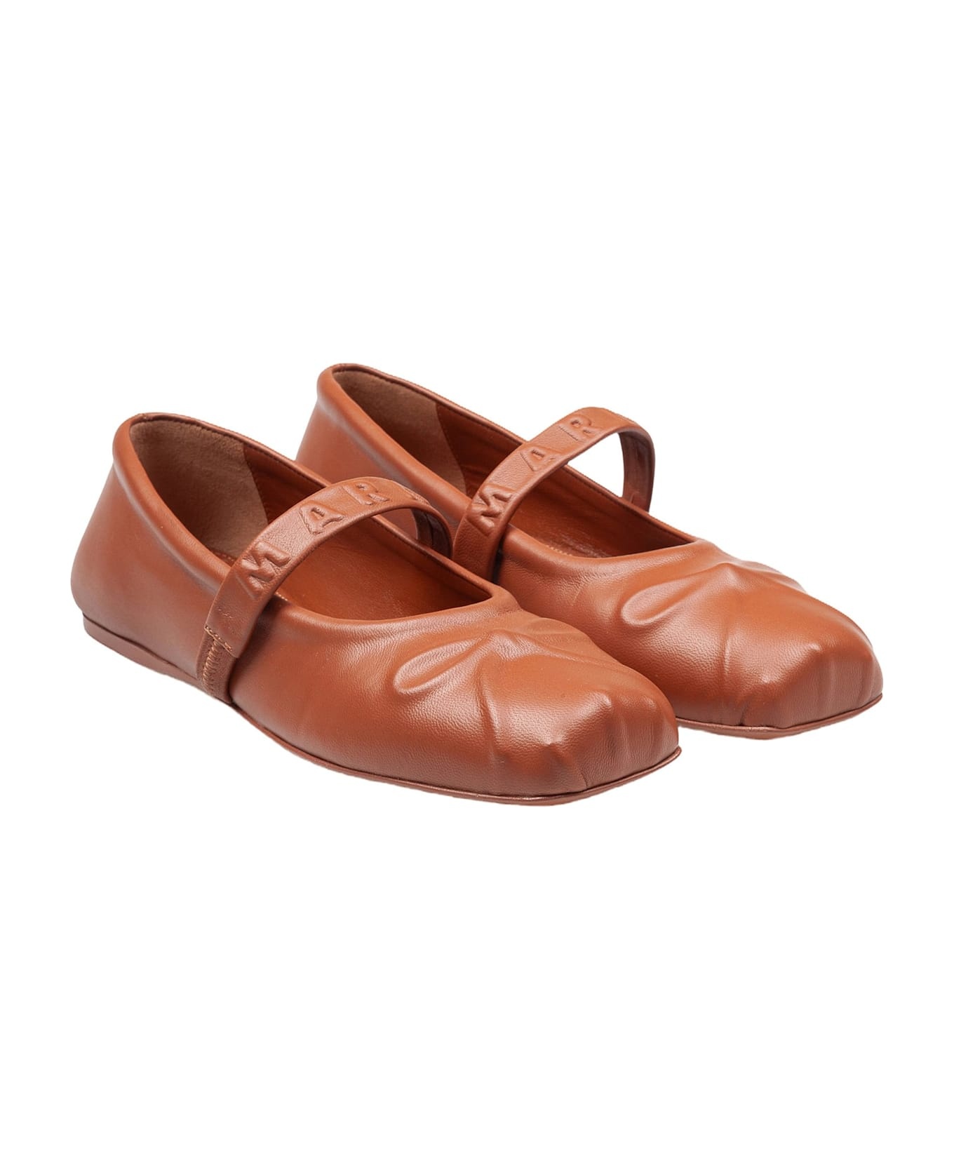 Mary Jane Shoes In Leather With Embossed Bow - 2