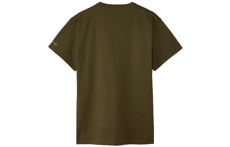 Men's Converse x Kim Jones Crossover Small Label Solid Color Sports Round Neck Short Sleeve Olive Gr - 2