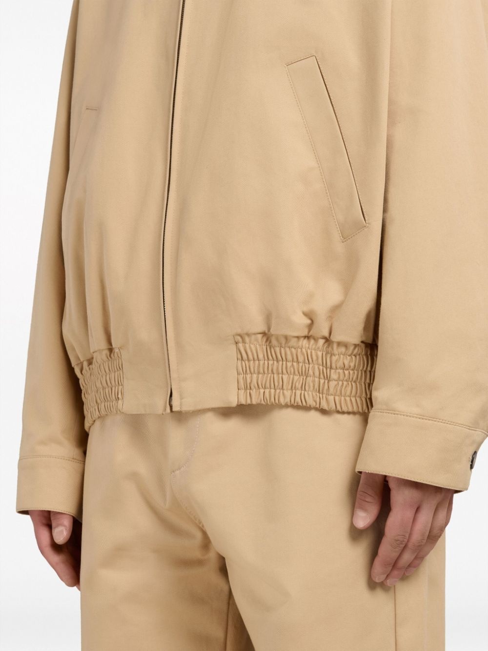 logo-patch cotton bomber jacket - 6