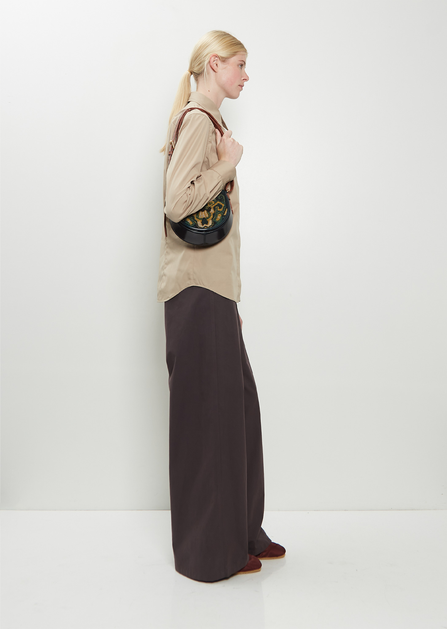 Arca Round Leather Bag - 5
