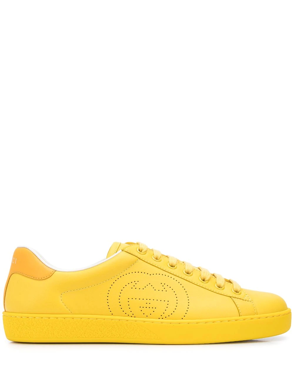 perforated logo sneakers - 1