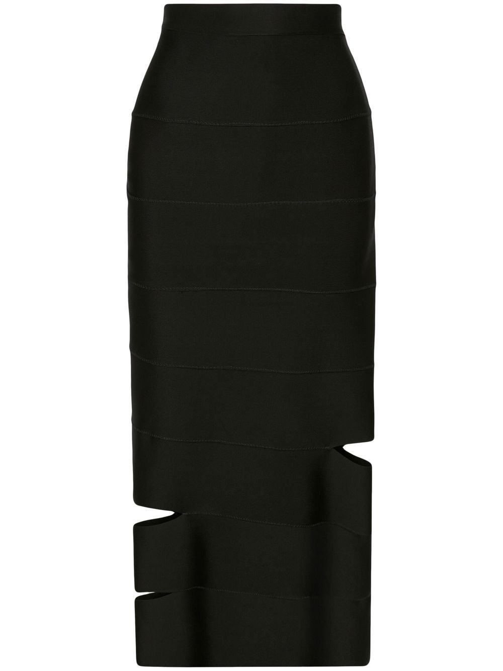 cut-out panelled pencil skirt - 1