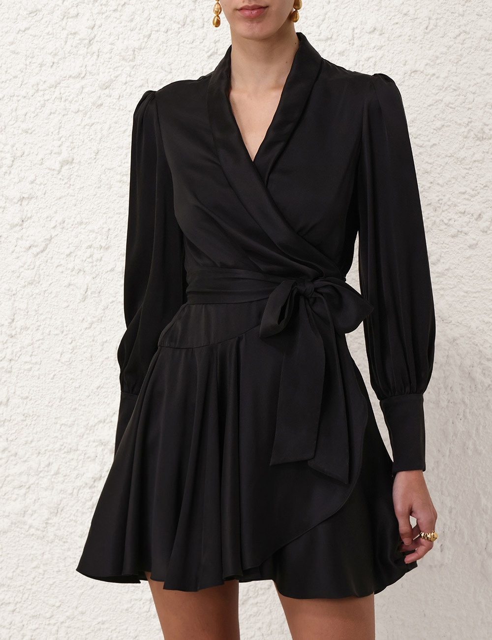 ワンピース Zimmermann silk minidress Zimmermann Silk Wrap Mini Dress | Shopbop