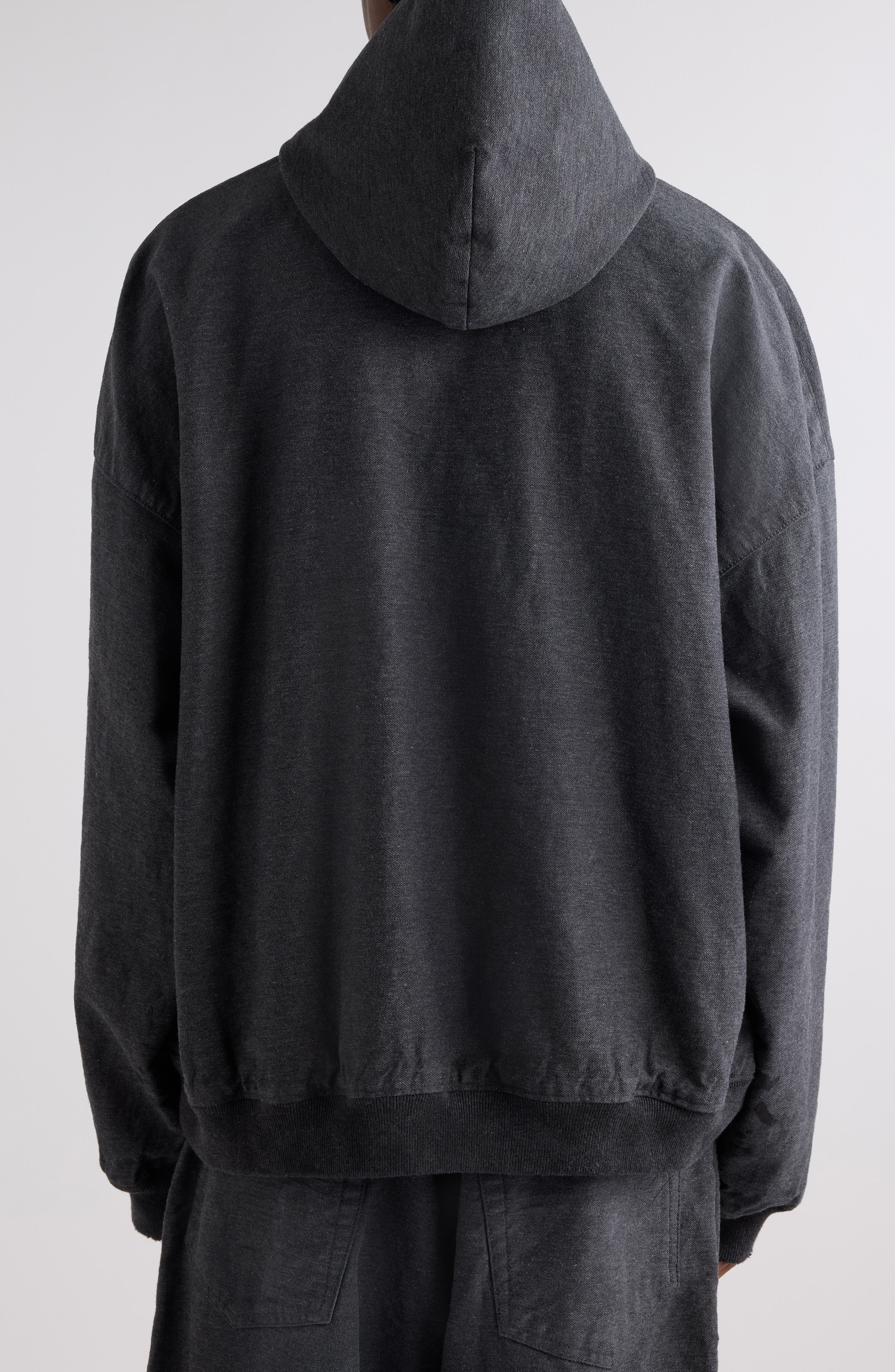 Balenciaga Trompe l'Oeil Hoodie in 1140 Anthracite at Nordstrom - 2