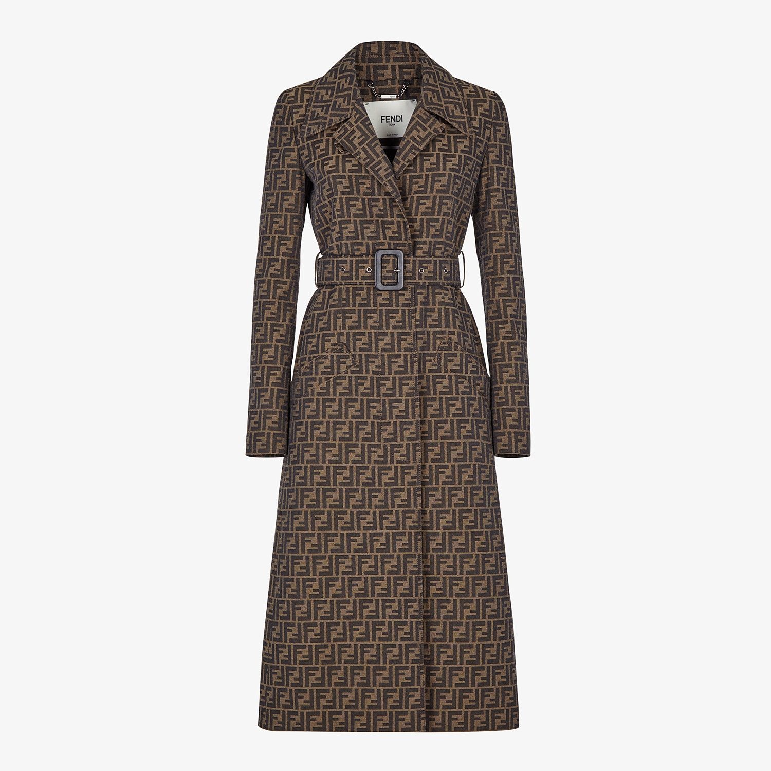 Brown canvas trench coat - 1