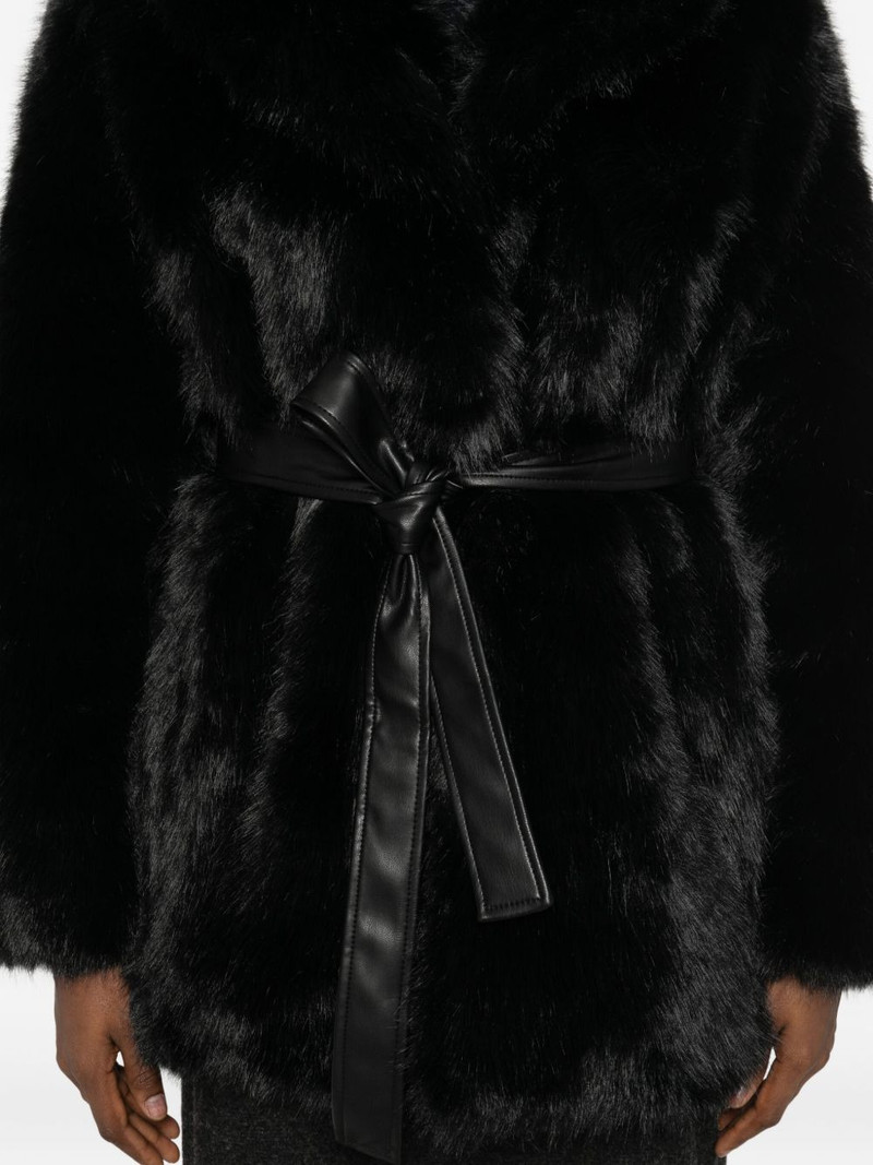 belted faux fur jacket 5