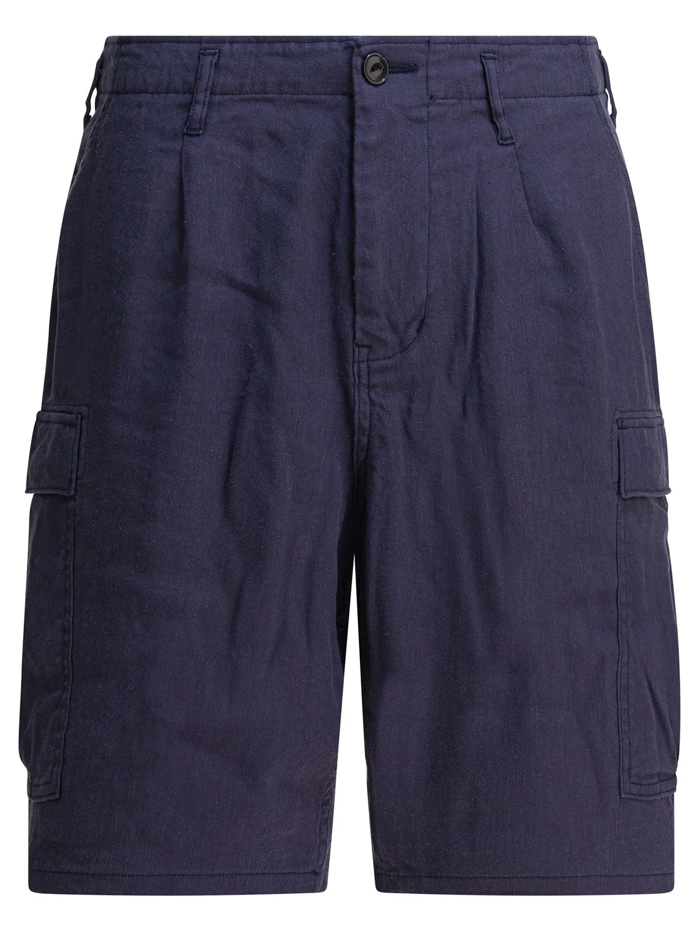 Nonnative Linen Cargo Shorts Navy Men - 1