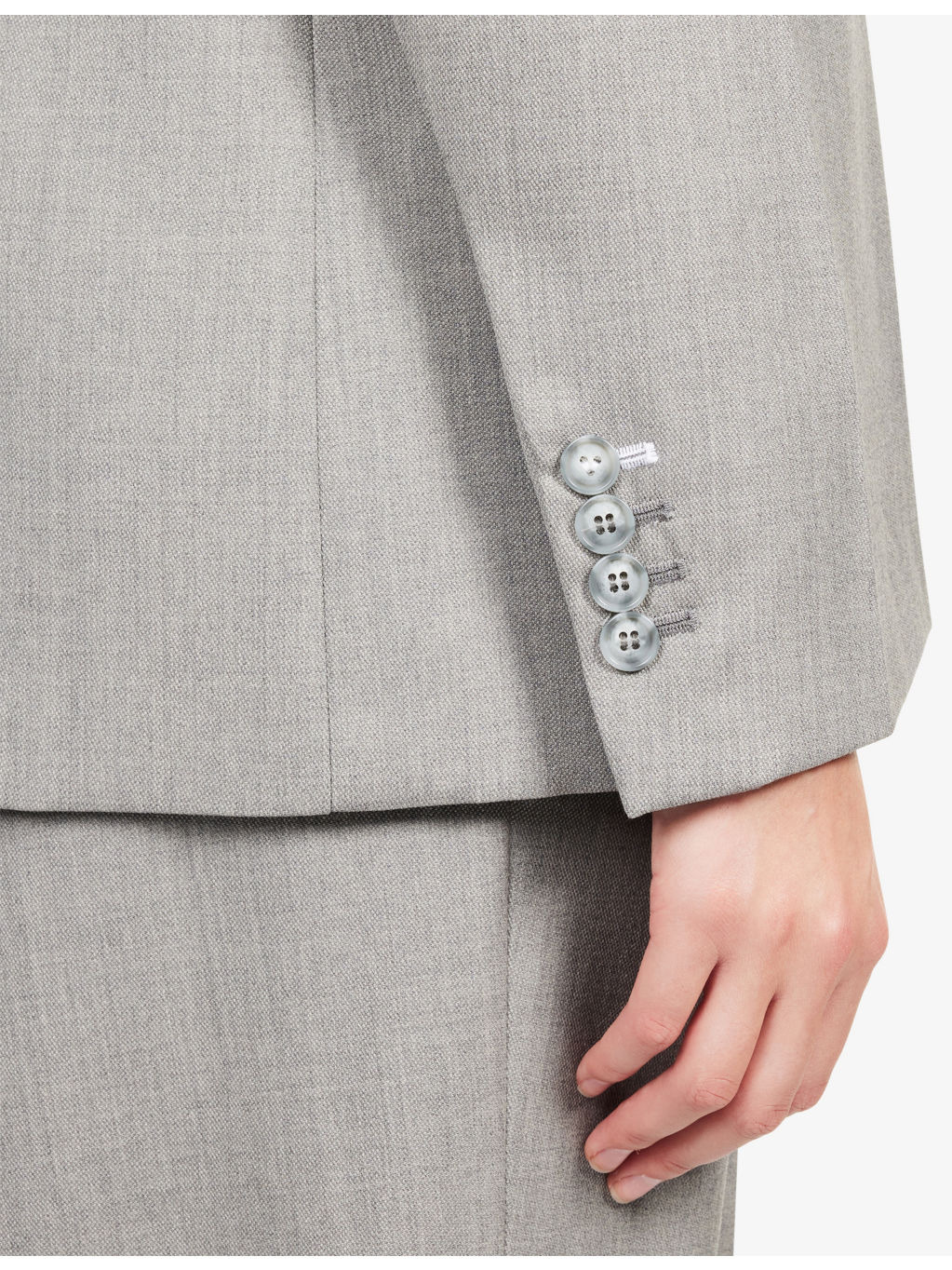 Sculptural Single-Breasted Wool Blazer - 5