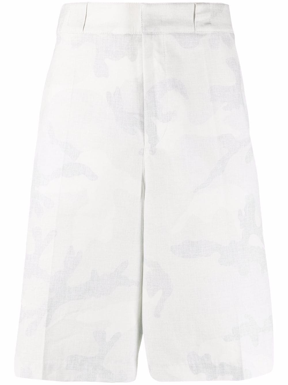 Camouwhite-print Bermude shorts - 1