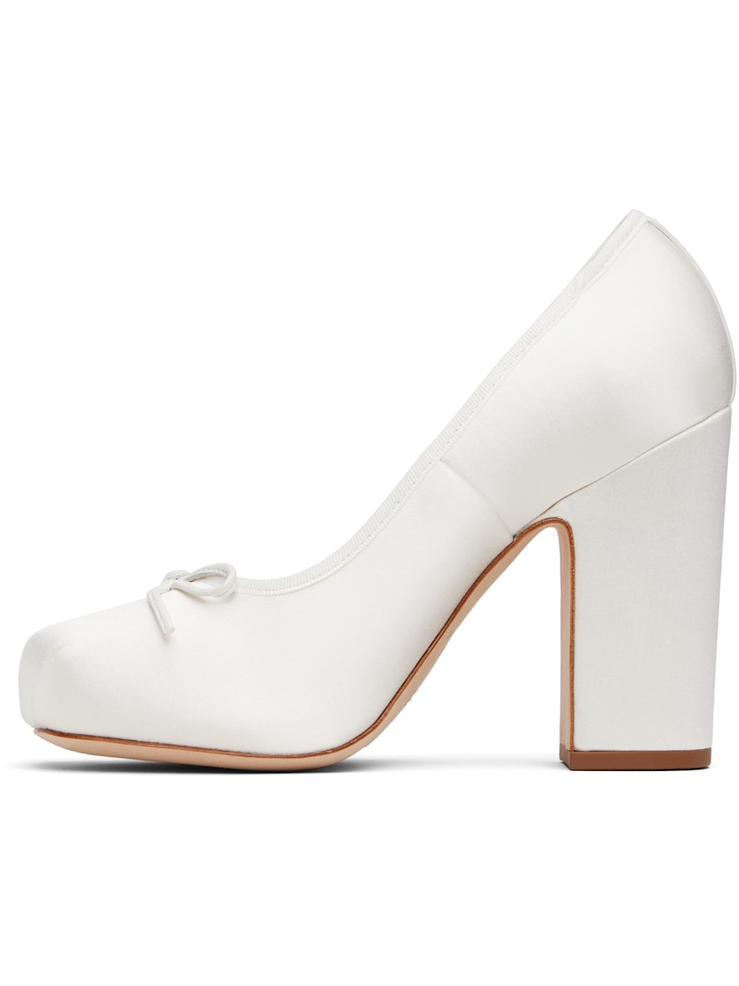 White Pointe 100 Satin Heels - 3